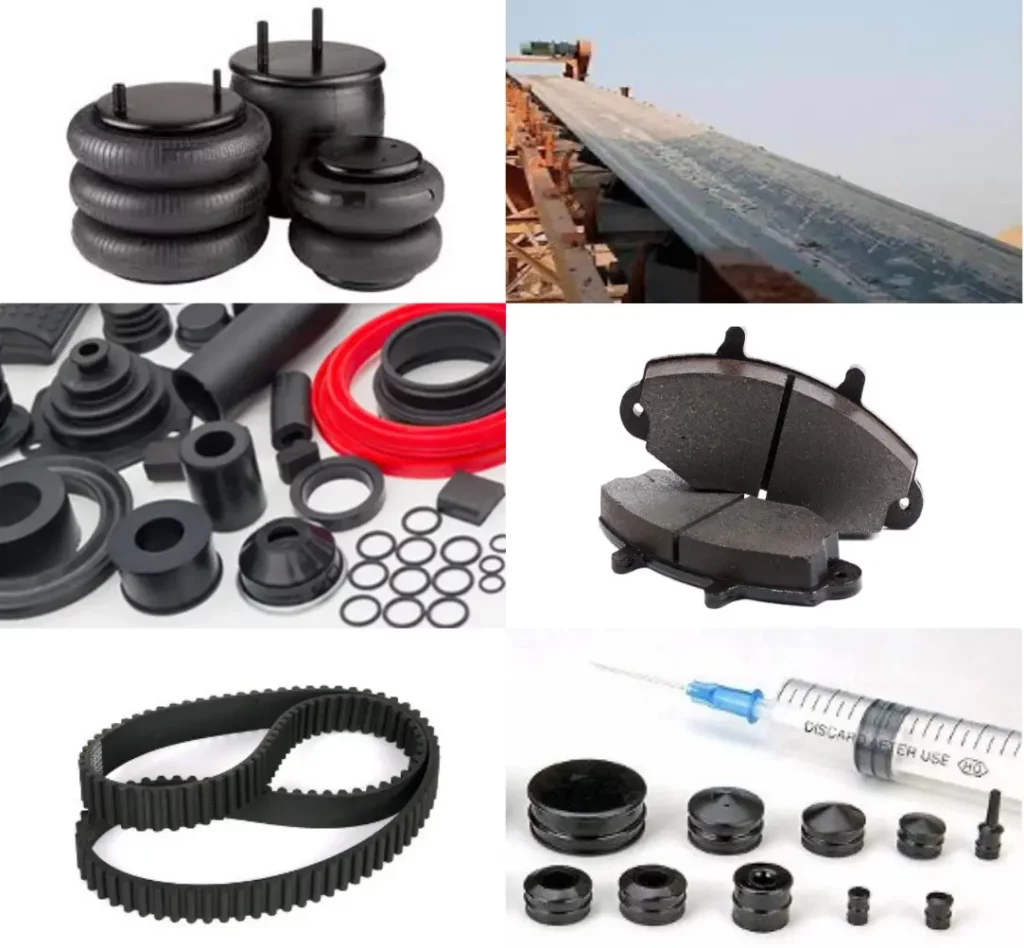 moulage de pièces en caoutchouc, plaquettes de freins et démoulants pour vessies de vulcanisation et courroies